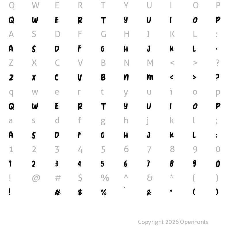 Character Map of Brain Blood Regular