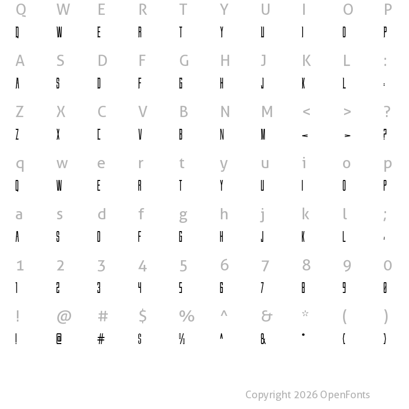 Character Map of BRAINDIT Black