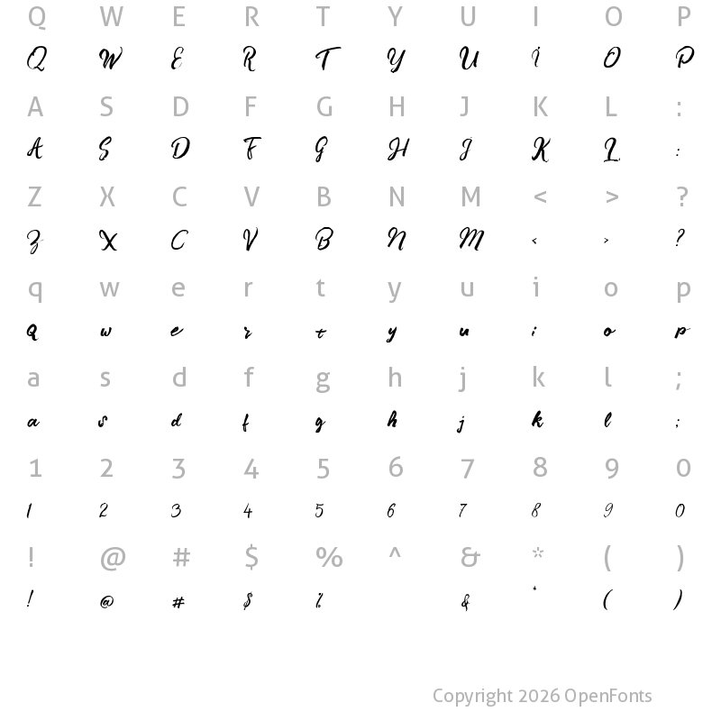 Character Map of Branded Regular