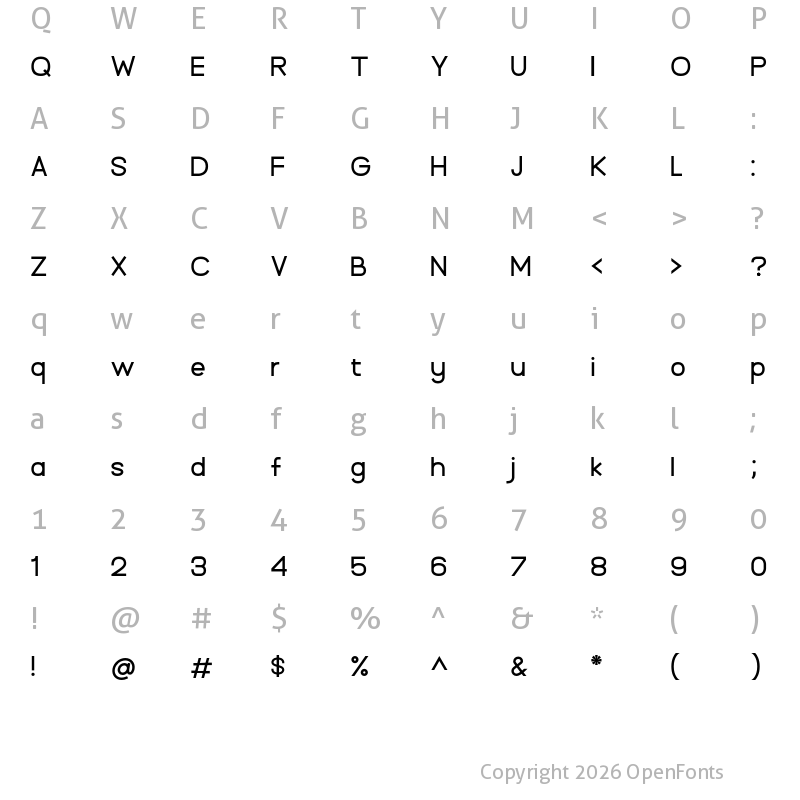 Character Map of Branding Pro Regular