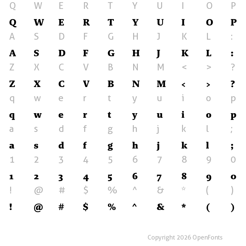 Character Map of Brando Arabic Black