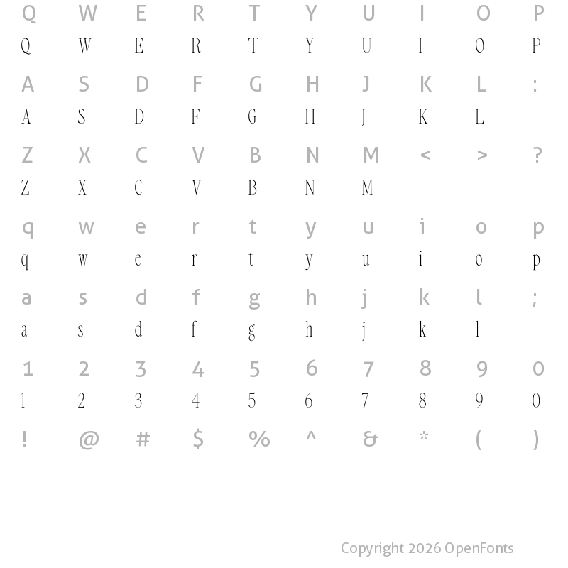 Character Map of Breezy Pro Regular