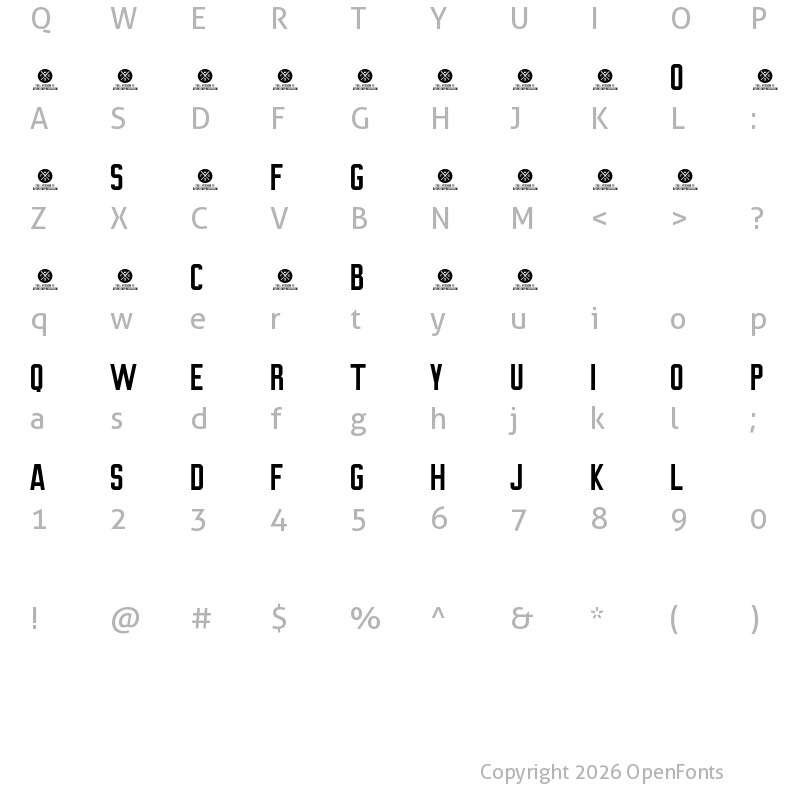 Character Map of Brewmaster Gothic Regular