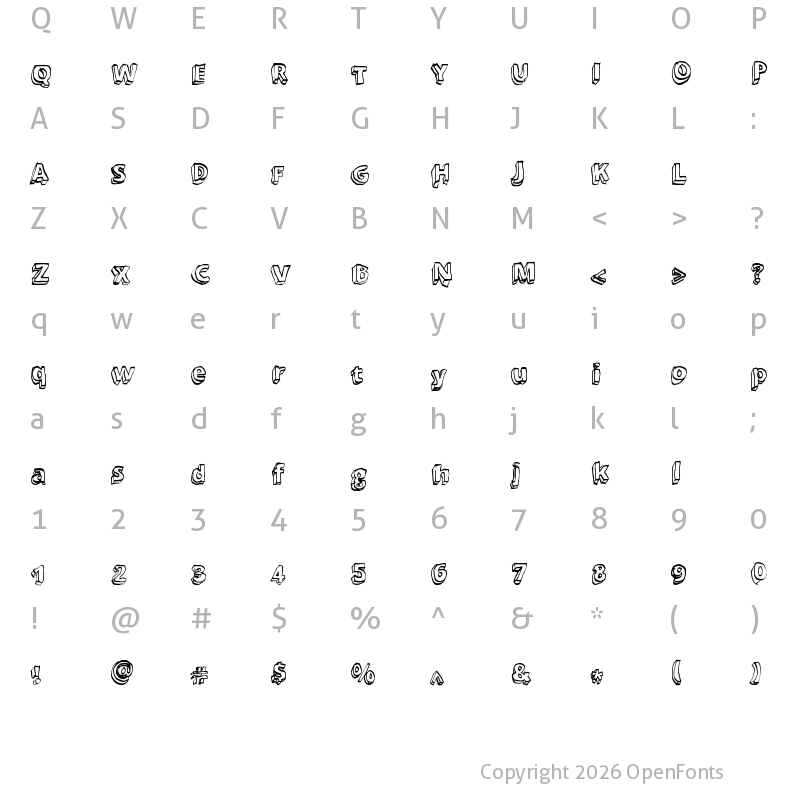 Character Map of Brewski Regular