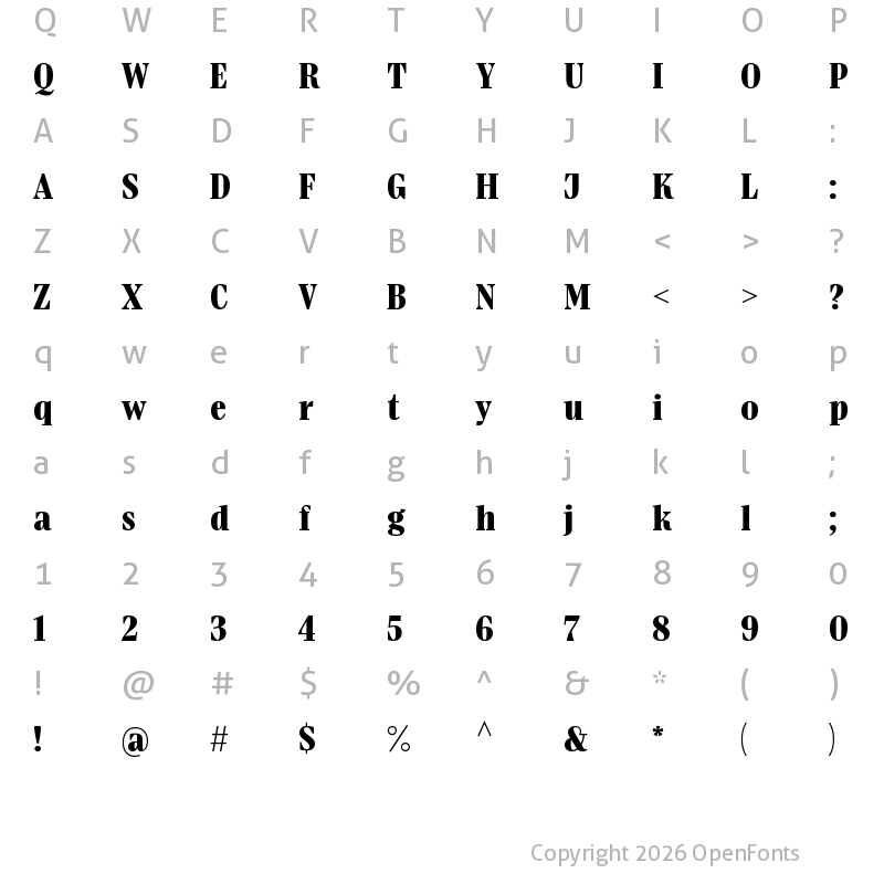 Character Map of Bridge Head Black