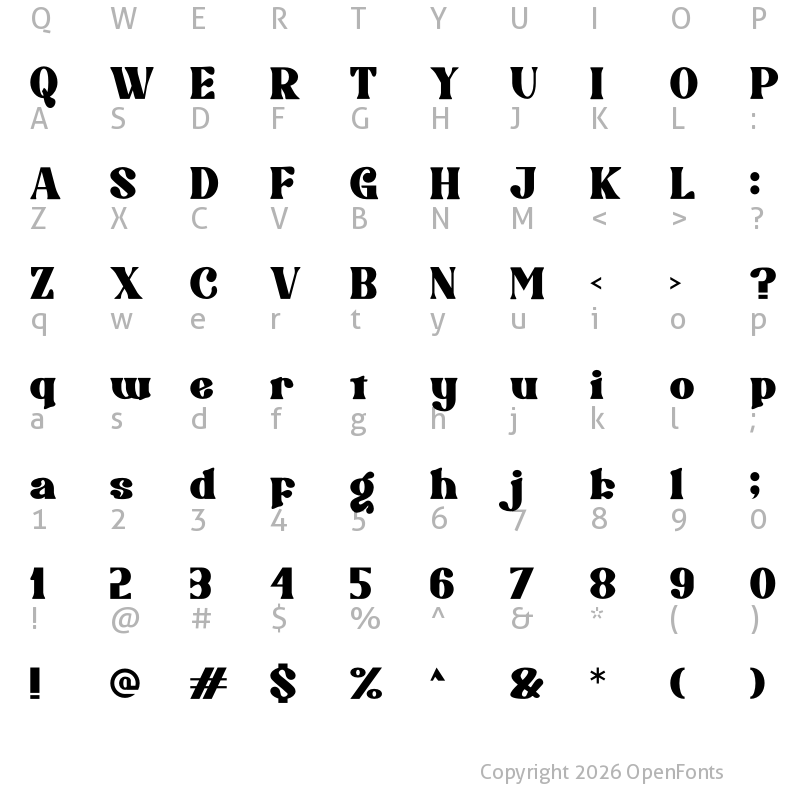 Character Map of Brigast Regular