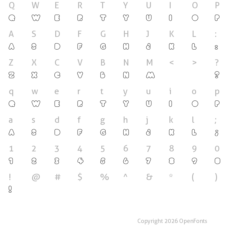 Character Map of Bright Lights Heavy