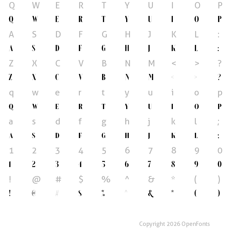 Character Map of Brioche ExtraBold