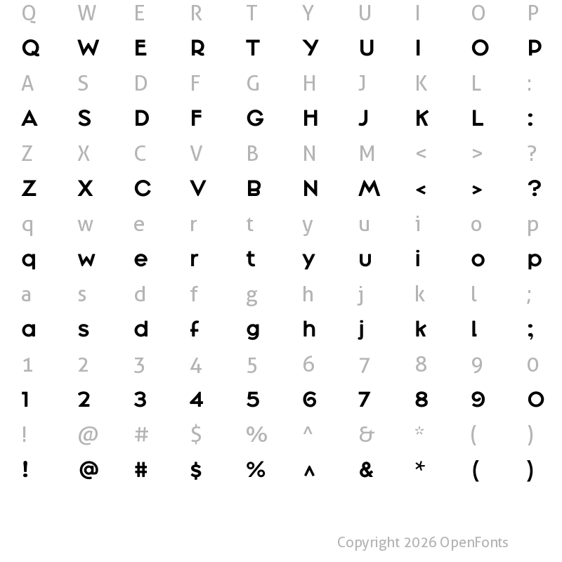 Character Map of Broadacre Medium 0