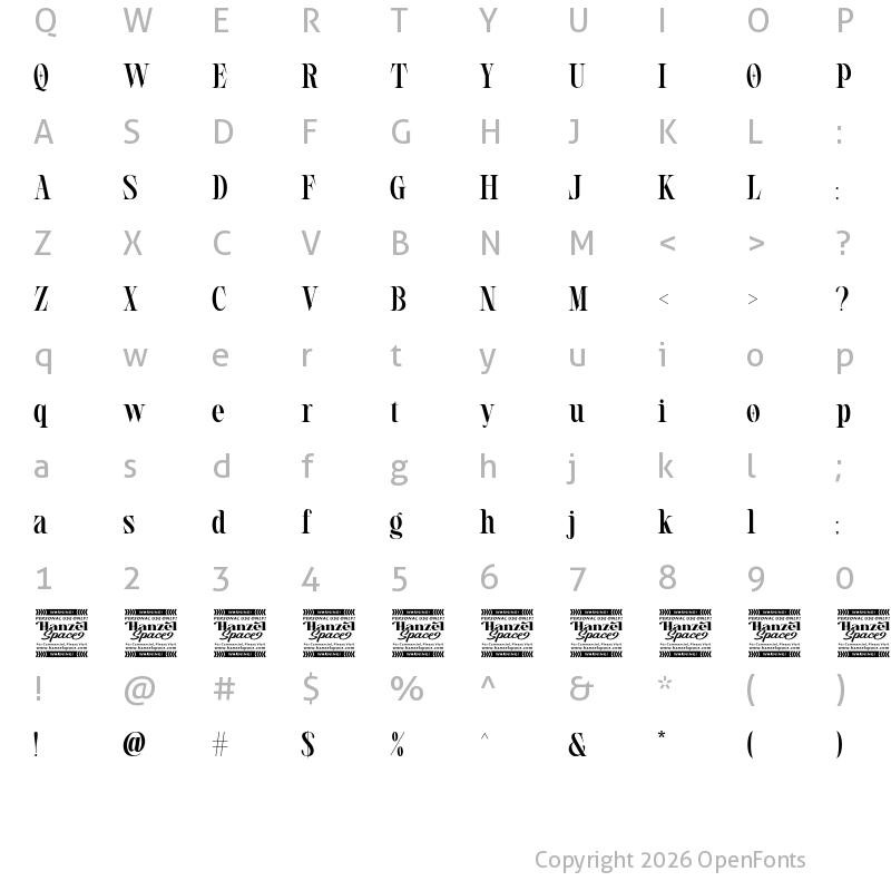 Character Map of BROGETTA-Regular Regular