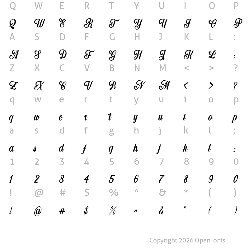 Character Map of Broughton Regular