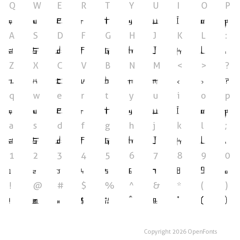 Character Map of Bruised Ten