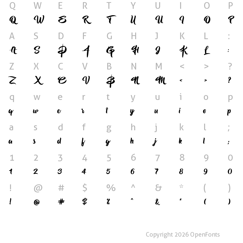 Character Map of BTX Radiant Sunshine BTX Radiant Sunshine