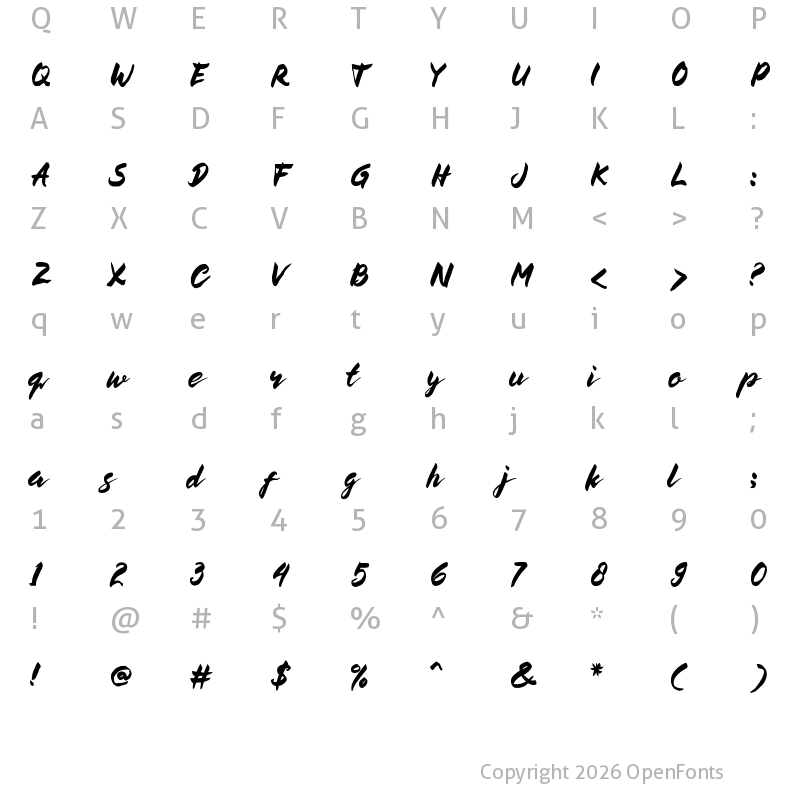 Character Map of BUCKY Sans Regular
