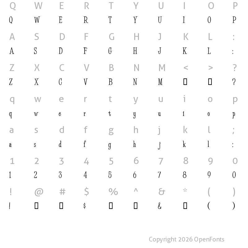 Character Map of Bud Easy Medium