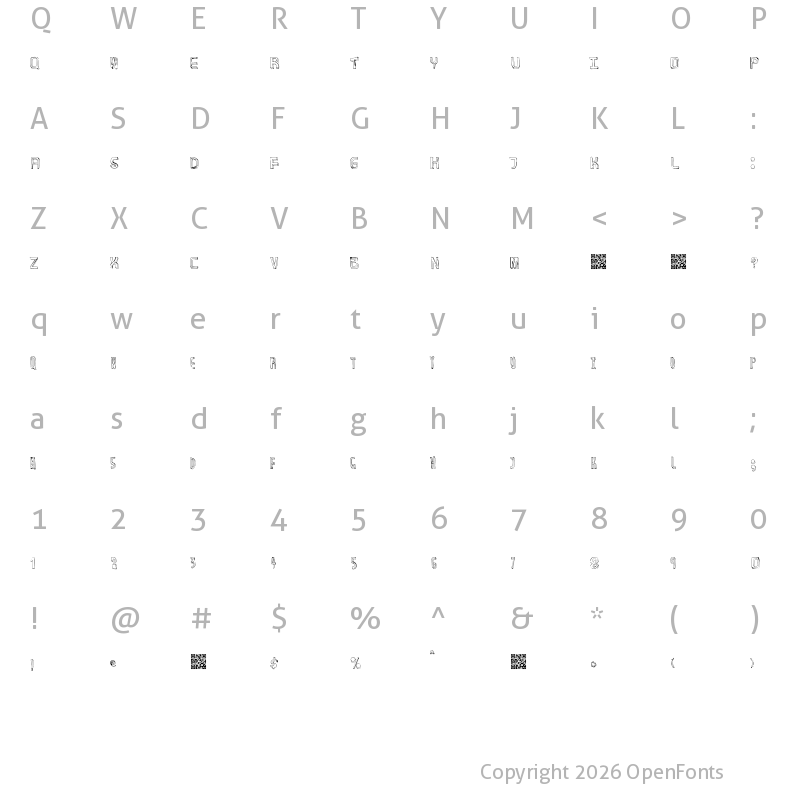 Character Map of BuDtendEr Regular