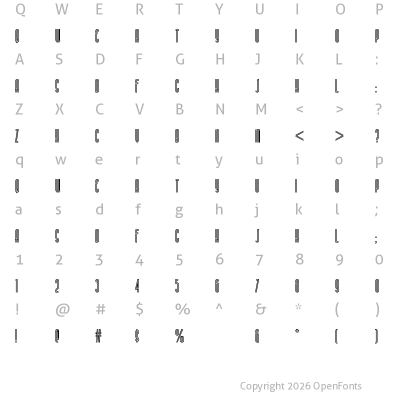Character Map of Buenos Aires NF Regular