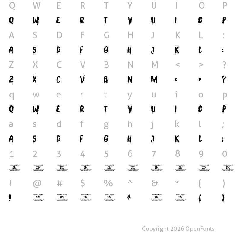 Character Map of Buggy Trick Regular