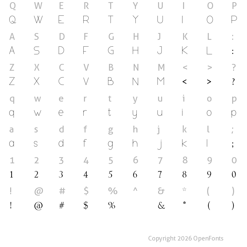 Character Map of BULGARE Regular
