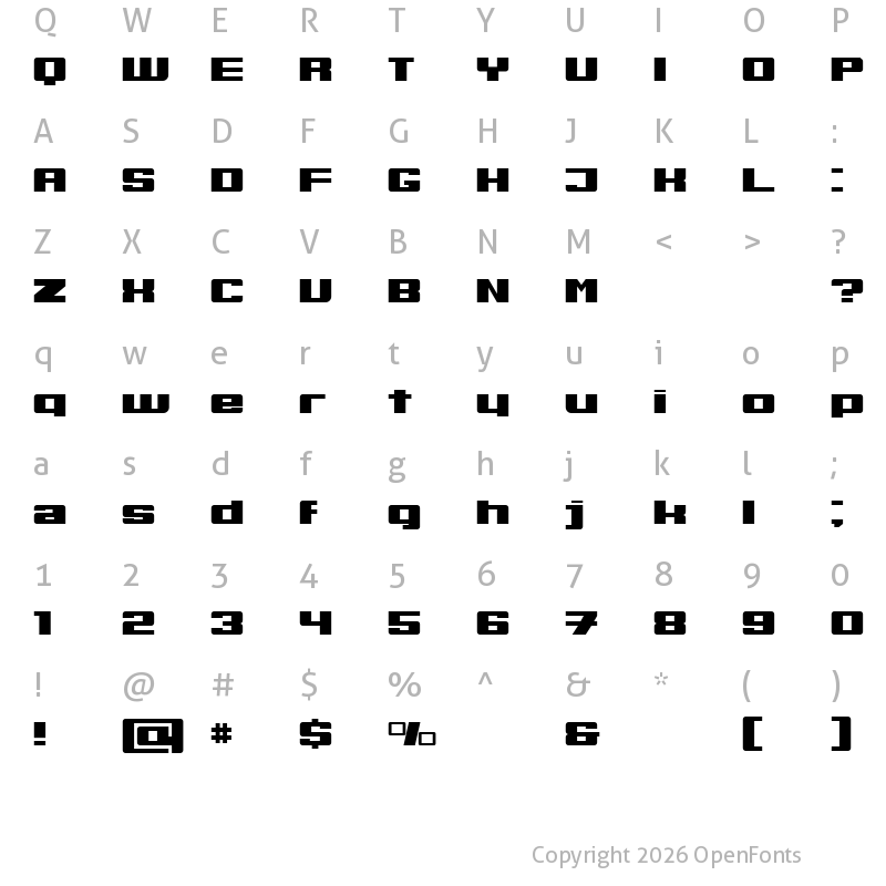 Character Map of Bulksans Regular