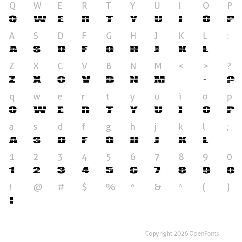 Character Map of BULLETCAMPUS> Regular