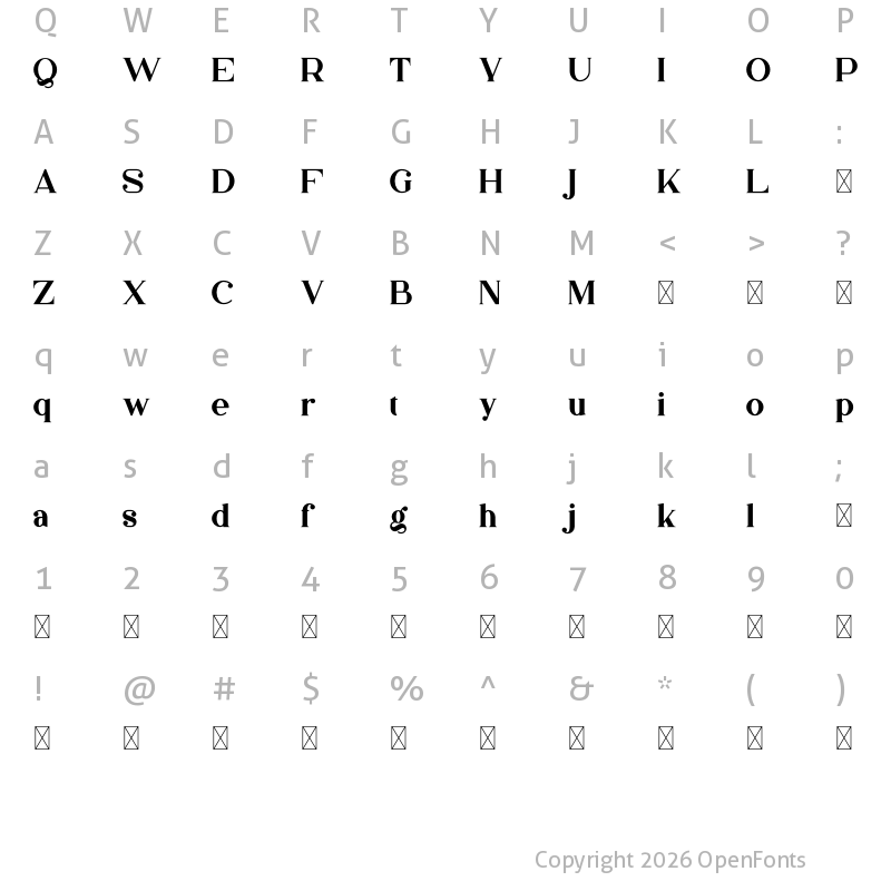 Character Map of Bungalow Regular