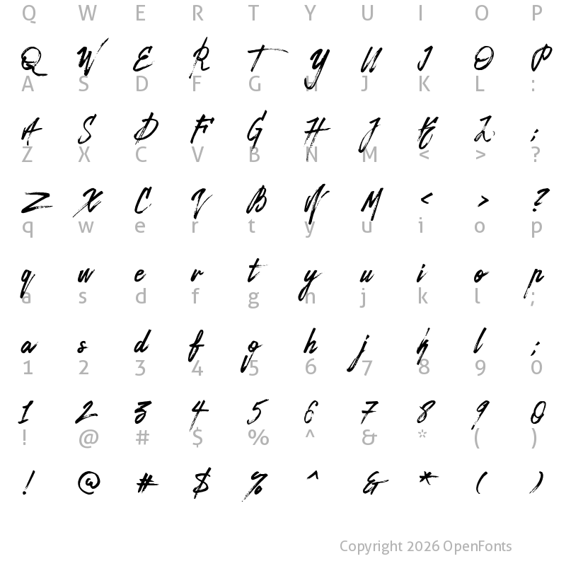 Character Map of Burelom Regular