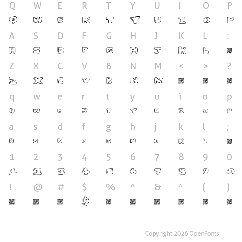 Character Map of BurgerHut Regular