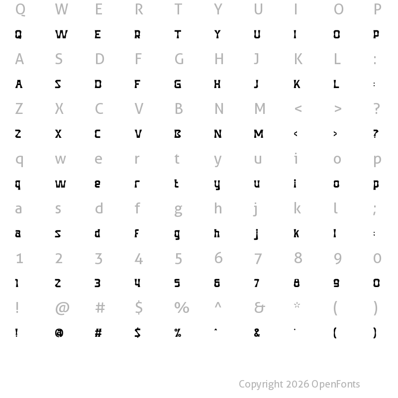 Character Map of Burgs Decorative