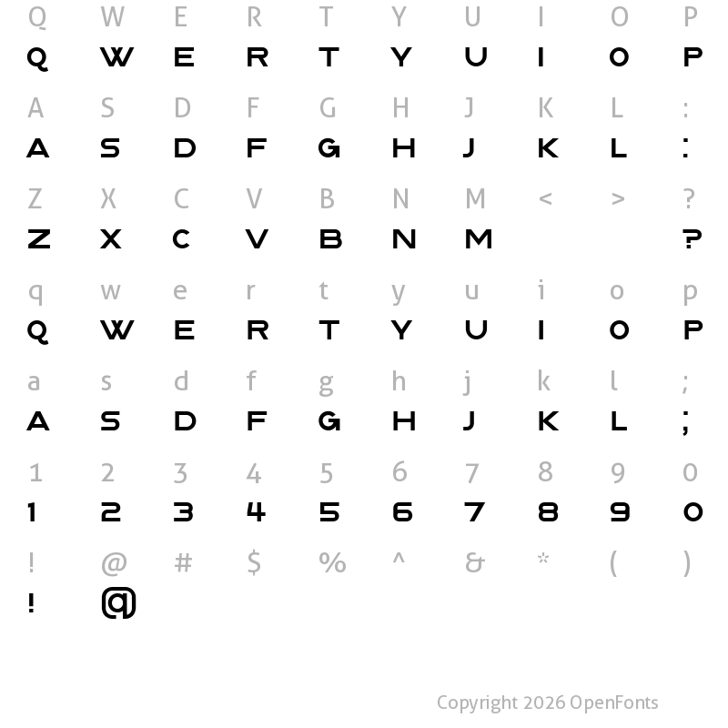 Character Map of Burial Regular