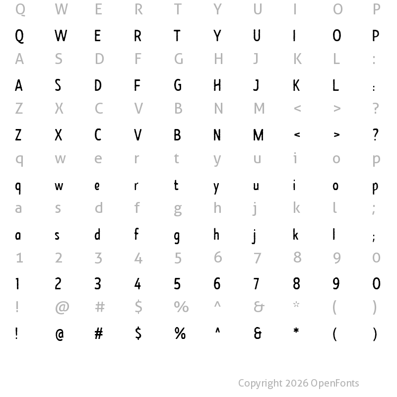 Character Map of Burma Rough Regular 2