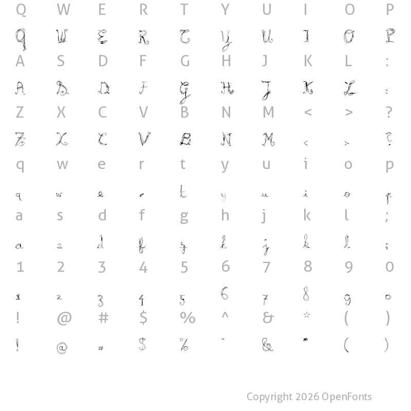 Character Map of Burning Light