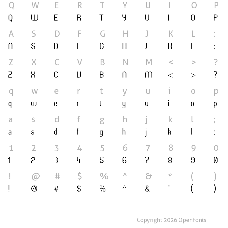 Character Map of Butter unsalted
