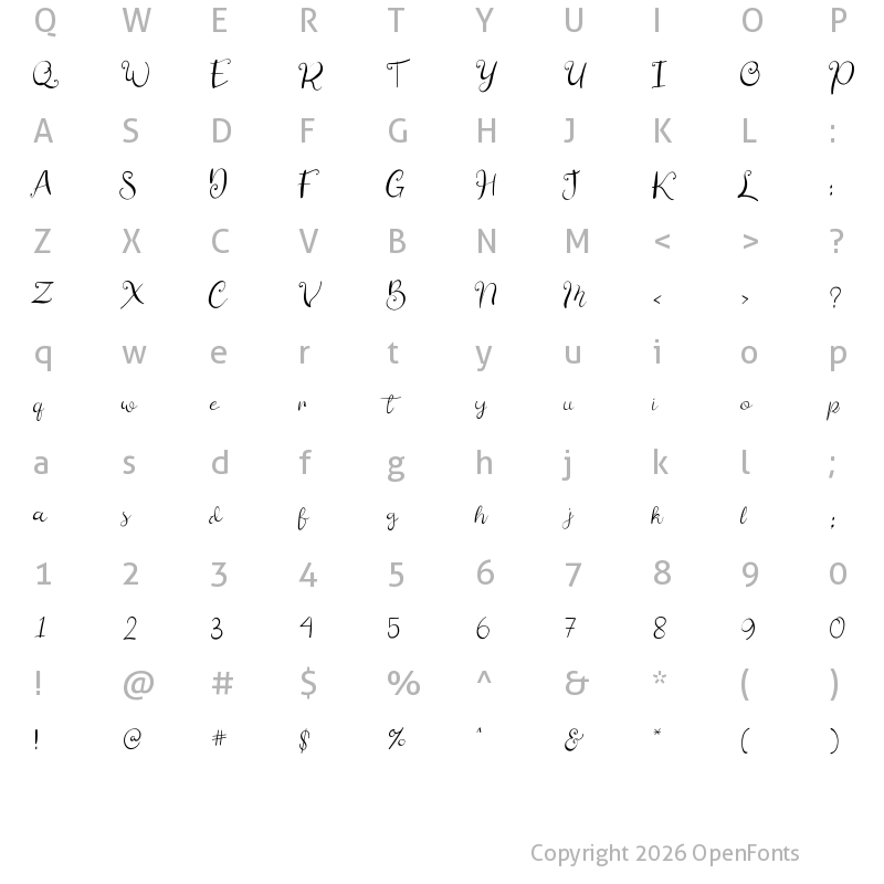 Character Map of ButterFactory Regular
