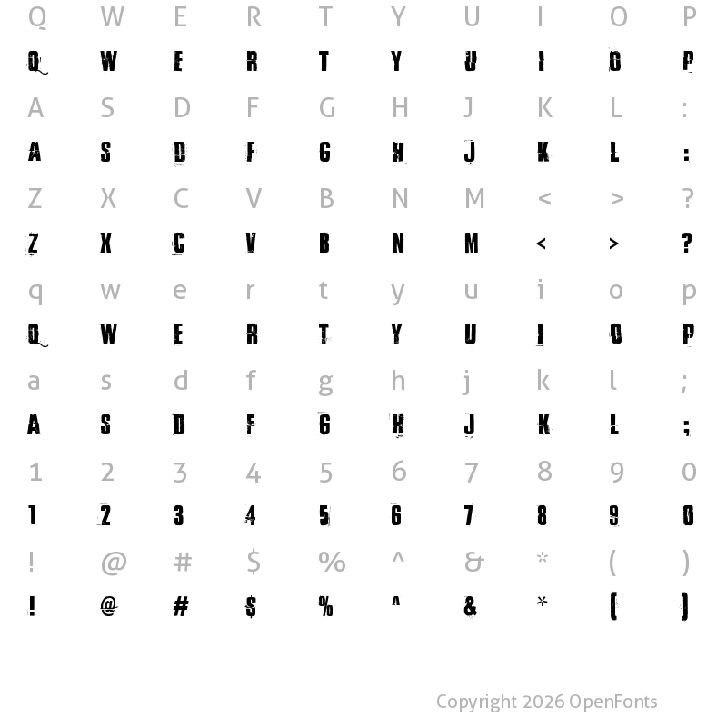 Character Map of By the way Regular