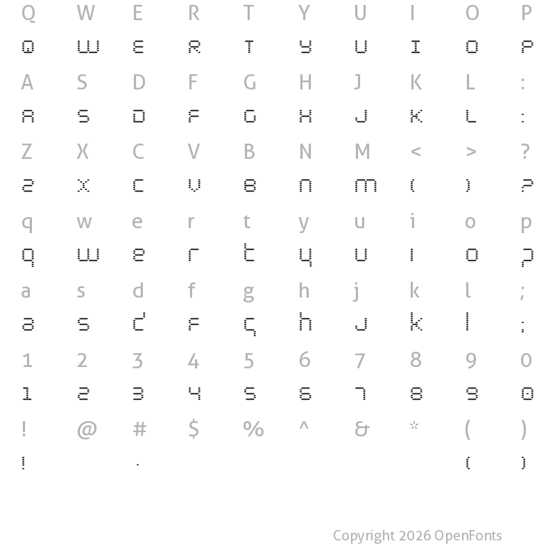 Character Map of Byte Police Regular