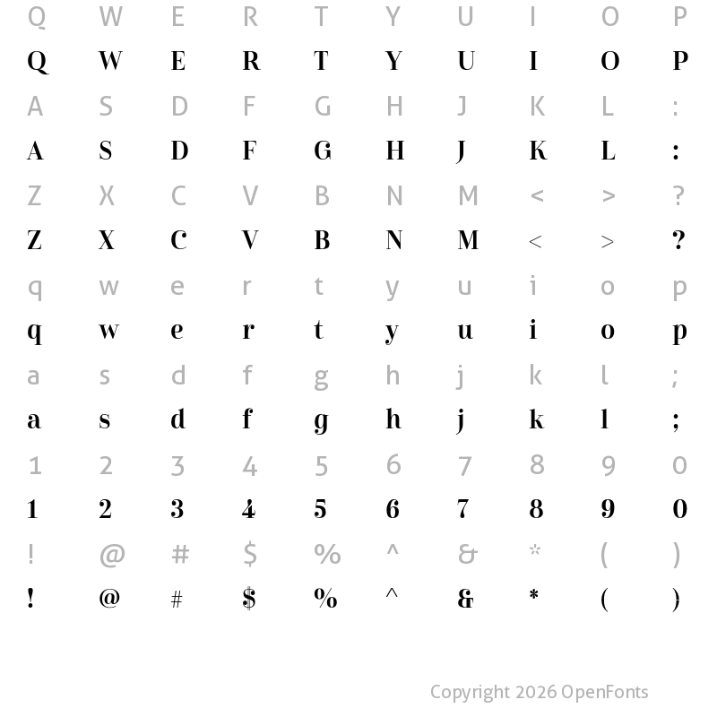 Character Map of Cabrito Didone Cond Demi