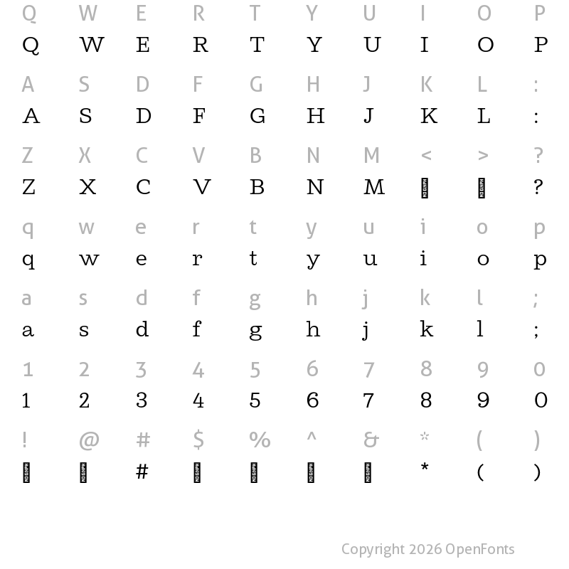 Character Map of Cagney Trial Book