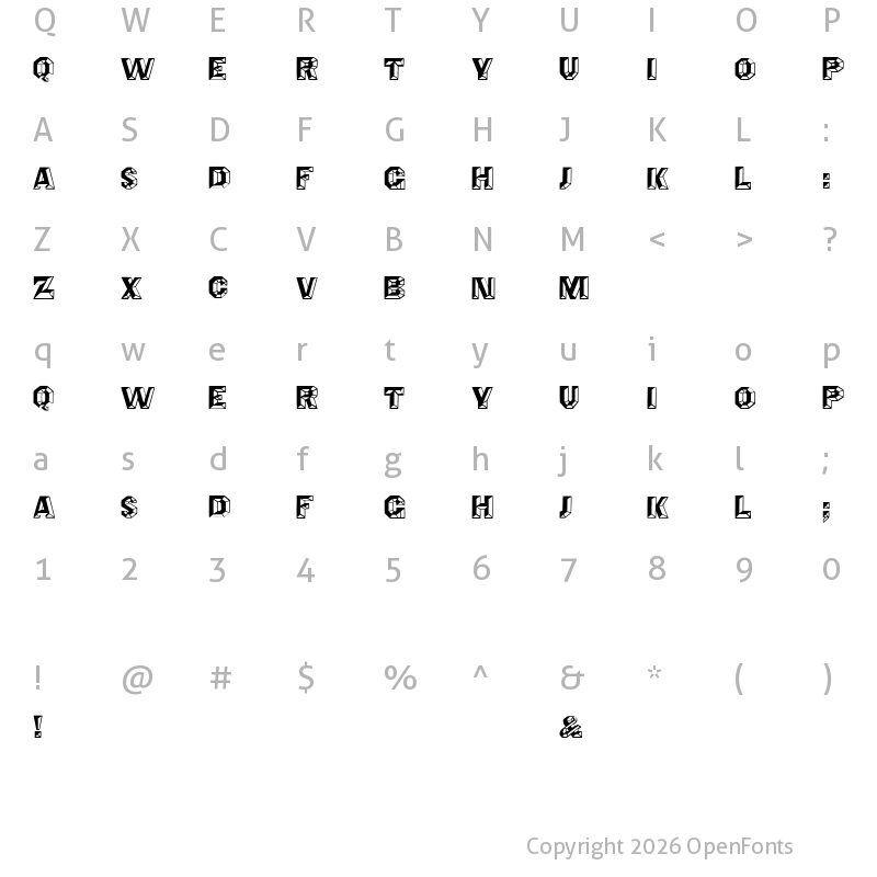 Character Map of Calm Regular