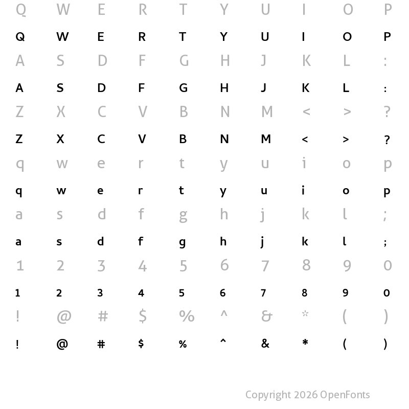 Character Map of Cambay Devanagari Bold
