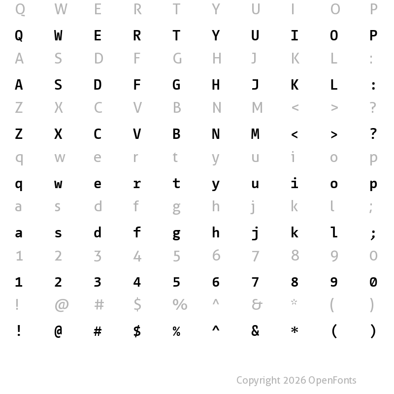 Character Map of CamingoCode Bold