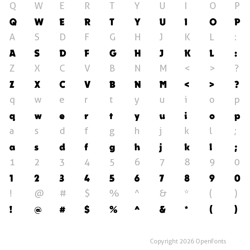 Character Map of Campora Classic Heavy