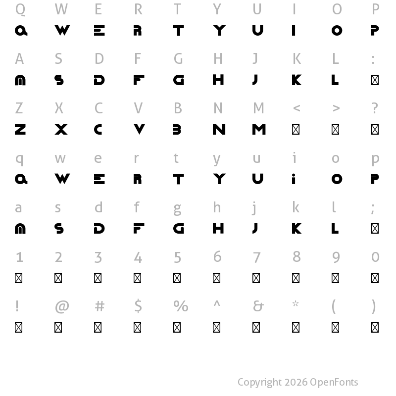 Character Map of Capsture Regular