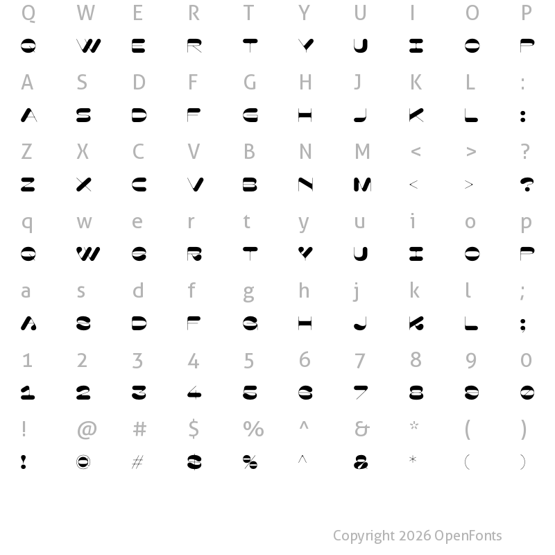 Character Map of Capsule Regular
