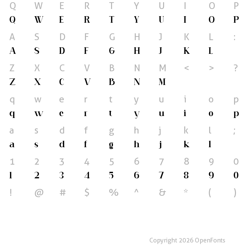 Character Map of Carlgine Extra Bold