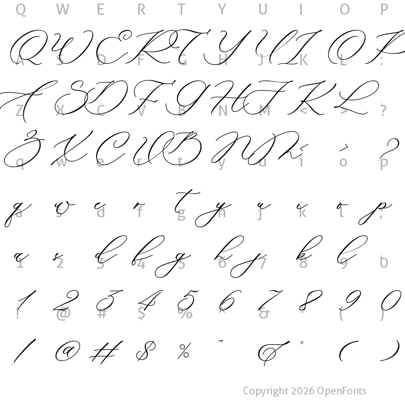 Character Map of Carlitto Regular