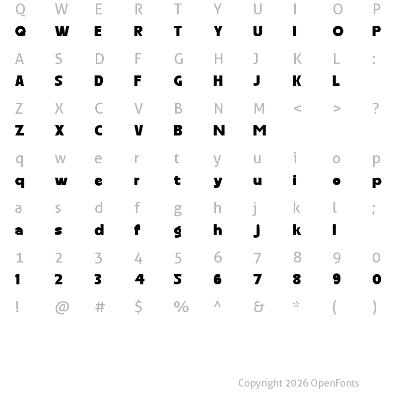 Character Map of Carltine Black