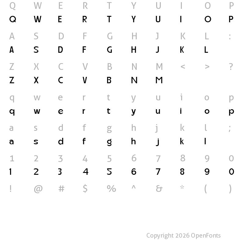 Character Map of Carltine Medium