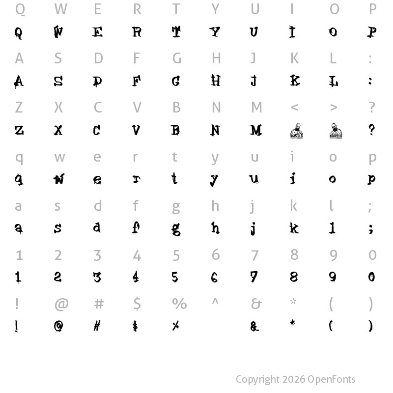 Character Map of Carnage In The Office Regular