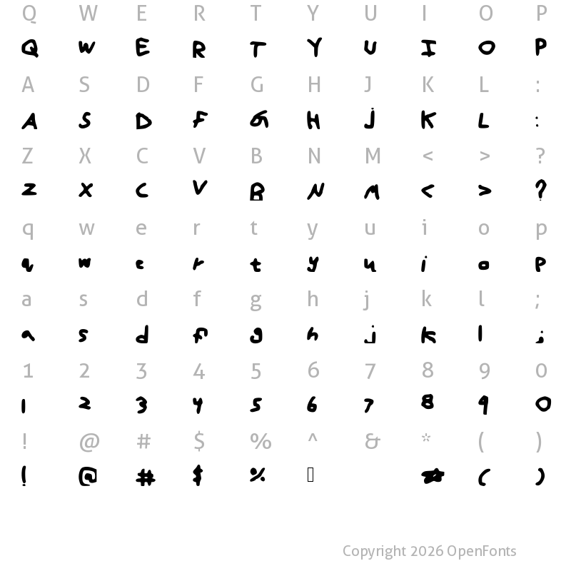 Character Map of cartoon Medium